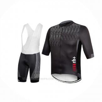 2017 Ropa Ciclismo RH+ Gris Negro Mangas Corta y Culotte Corto