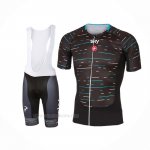2017 Ropa Ciclismo Sky Negro Azul Claro Mangas Corta y Culotte Corto