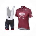 2017 Ropa Ciclismo Strade Bianche Trek Rojo Mangas Corta y Culotte Corto