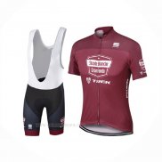 2017 Ropa Ciclismo Strade Bianche Trek Rojo Mangas Corta y Culotte Corto