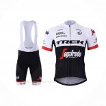 2017 Ropa Ciclismo Trek Segafredo Negro Blanco Mangas Corta y Culotte Corto