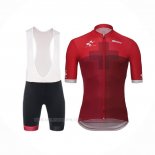 2018 Ropa Ciclismo Tour De Suisse Cross Rojo Mangas Corta y Culotte Corto