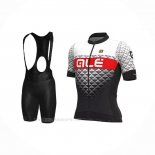 2021 Ropa Ciclismo ALE Blanco Negro Rojo Mangas Corta y Culotte Corto