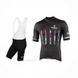 2021 Ropa Ciclismo Bianchi Negro Mangas Corta y Culotte Corto(3)