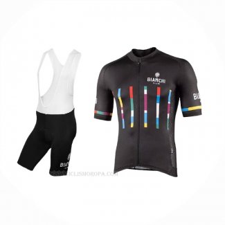 2021 Ropa Ciclismo Bianchi Negro Mangas Corta y Culotte Corto(3)