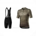 2021 Ropa Ciclismo Castelli Marron Verde Mangas Corta y Culotte Corto