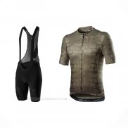 2021 Ropa Ciclismo Castelli Marron Verde Mangas Corta y Culotte Corto