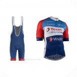 2021 Ropa Ciclismo Direct Energie Azul Rojo Blanco Mangas Corta y Culotte Corto