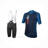 2021 Ropa Ciclismo RH+ Azul Mangas Corta y Culotte Corto