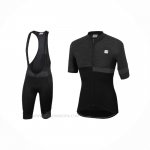 2021 Ropa Ciclismo Sportful Negro Mangas Corta y Culotte Corto