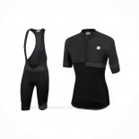 2021 Ropa Ciclismo Sportful Negro Mangas Corta y Culotte Corto