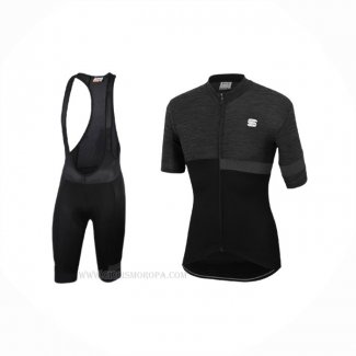 2021 Ropa Ciclismo Sportful Negro Mangas Corta y Culotte Corto