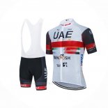2021 Ropa Ciclismo UAE Blanco Mangas Corta y Culotte Corto