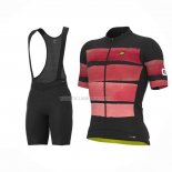 2022 Ropa Ciclismo ALE Negro Rojo Mangas Cortas y Culotte ioui024