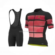 2022 Ropa Ciclismo ALE Negro Rojo Mangas Cortas y Culotte ioui024