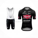2022 Ropa Ciclismo Alpecin Deceuninck Negro Mangas Cortas y Culotte Corto