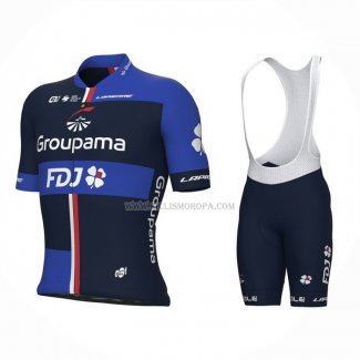 2023 Ropa Ciclismo Groupama-FDJ Azul Mangas Cortas y Culotte Corto