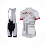 2016 Ropa Ciclismo Castelli Blanco Rojo Mangas Corta y Culotte Corto