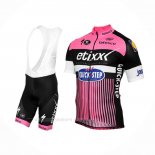 2016 Ropa Ciclismo Etixx Quick Step Rosa Negro Mangas Corta y Culotte Corto