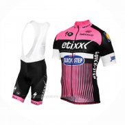 2016 Ropa Ciclismo Etixx Quick Step Rosa Negro Mangas Corta y Culotte Corto