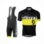2016 Ropa Ciclismo Scott Amarillo Negro Mangas Corta Y Culotte Corto(1)