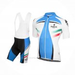 2017 Ropa Ciclismo Bianchi Milano Azur Blanco Mangas Corta y Culotte Corto