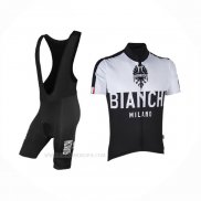 2017 Ropa Ciclismo Bianchi Milano Negro Mangas Corta y Culotte Corto