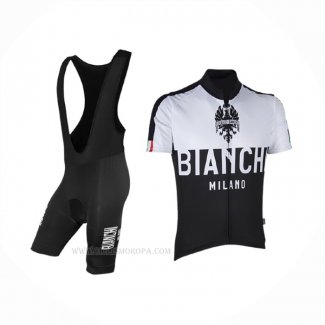 2017 Ropa Ciclismo Bianchi Milano Negro Mangas Corta y Culotte Corto