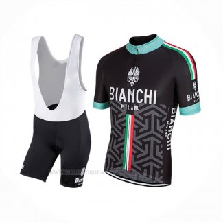 2017 Ropa Ciclismo Bianchi Milano Pride Negro Mangas Corta y Culotte Corto
