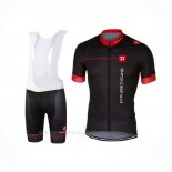 2017 Ropa Ciclismo Castelli Brillante Negro Rojo Mangas Corta y Culotte Corto