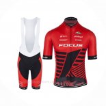 2017 Ropa Ciclismo Focus XC Rojo Mangas Corta y Culotte Corto