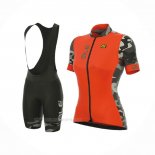 2017 Ropa Ciclismo Mujer ALE Naranja Mangas Corta y Culotte Corto