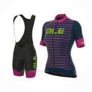 2017 Ropa Ciclismo Mujer ALE Rosa Negro Mangas Corta y Culotte Corto