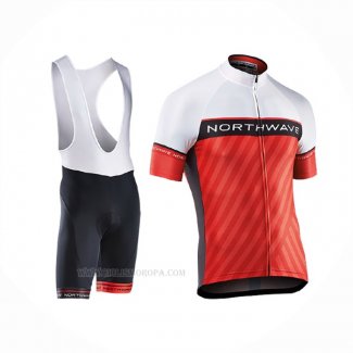 2017 Ropa Ciclismo Northwave Rojo Blanco Mangas Corta y Culotte Corto