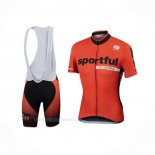 2017 Ropa Ciclismo Sportful Naranja Mangas Corta y Culotte Corto