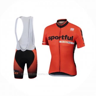 2017 Ropa Ciclismo Sportful Naranja Mangas Corta y Culotte Corto