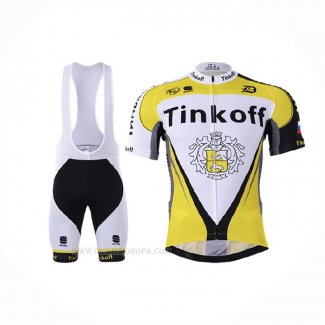 2017 Ropa Ciclismo Tinkoff Amarillo Mangas Corta y Culotte Corto