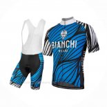 2018 Ropa Ciclismo Bianchi Caina Azul Mangas Corta y Culotte Corto
