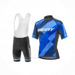 2018 Ropa Ciclismo Giant Elevate Azul Negro Mangas Corta y Culotte Corto