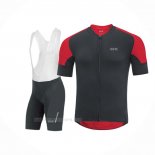 2018 Ropa Ciclismo Gore C7 Cc Negro Rojo Mangas Corta y Culotte Corto