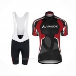 2018 Ropa Ciclismo Vaude Negro Rojo Mangas Corta y Culotte Corto