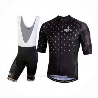 2019 Ropa Ciclismo Bianchi Mtx Negro Mangas Corta y Culotte Corto