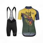 2020 Ropa Ciclismo Assos Fastlane Wyndymilla Amarillo Verde Mangas Corta y Culotte Corto
