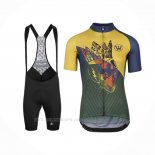 2020 Ropa Ciclismo Assos Fastlane Wyndymilla Amarillo Verde Mangas Corta y Culotte Corto
