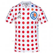 2020 Ropa Ciclismo Tour De France Blanco Rojo Mangas Corta y Culotte Corto(2)