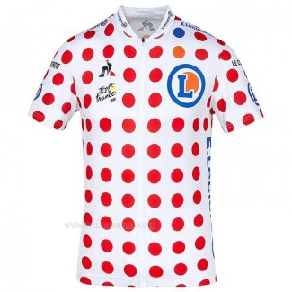 2020 Ropa Ciclismo Tour De France Blanco Rojo Mangas Corta y Culotte Corto(2)