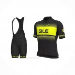 2021 Ropa Ciclismo ALE Negro Amarillo Mangas Corta y Culotte Corto
