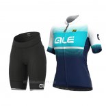 2021 Ropa Ciclismo Mujer ALE Azul Claro Mangas Corta y Culotte Corto