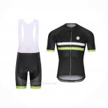 2021 Ropa Ciclismo Steep Negro Amarillo Mangas Corta y Culotte Corto