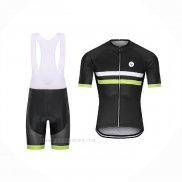 2021 Ropa Ciclismo Steep Negro Amarillo Mangas Corta y Culotte Corto